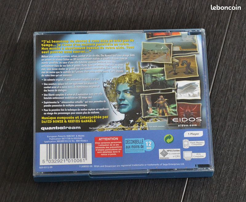 Jeu Dreamcast The Nomad Soul version PAL (image 4)