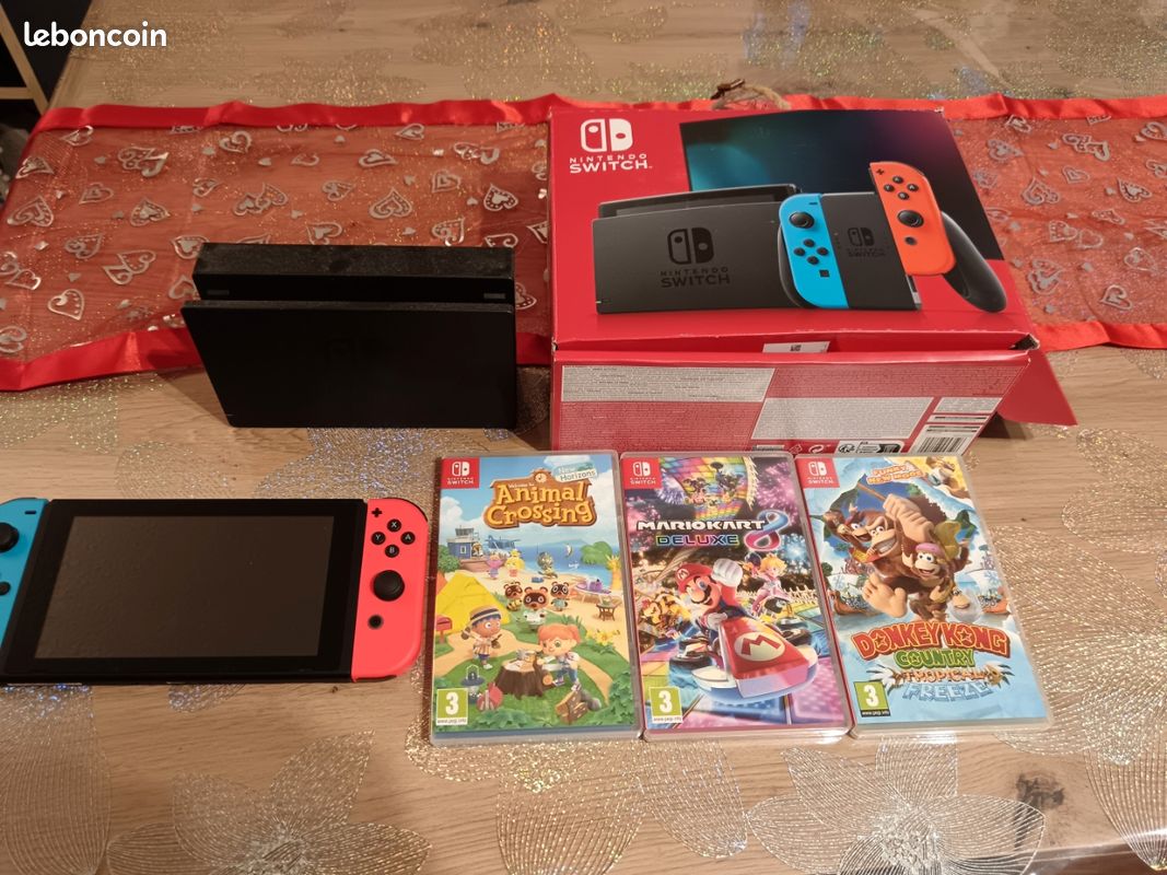 Switch 1 avec 3 jeux (image 1)