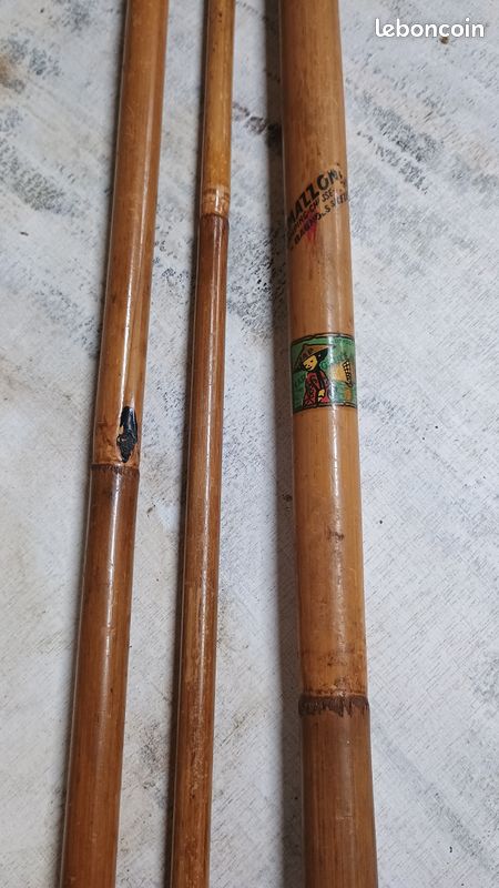 Canne à Pêche Vintage En Bambou - Marque Montague - 2 Pièces - Pêche En Eau Douce USA