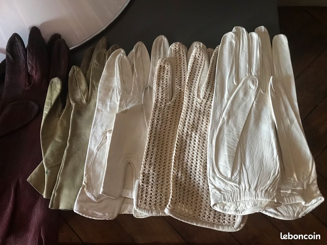 Lot de 11 paires de gants occasions et neufs chevreau ou agneau T.6 (image 5)