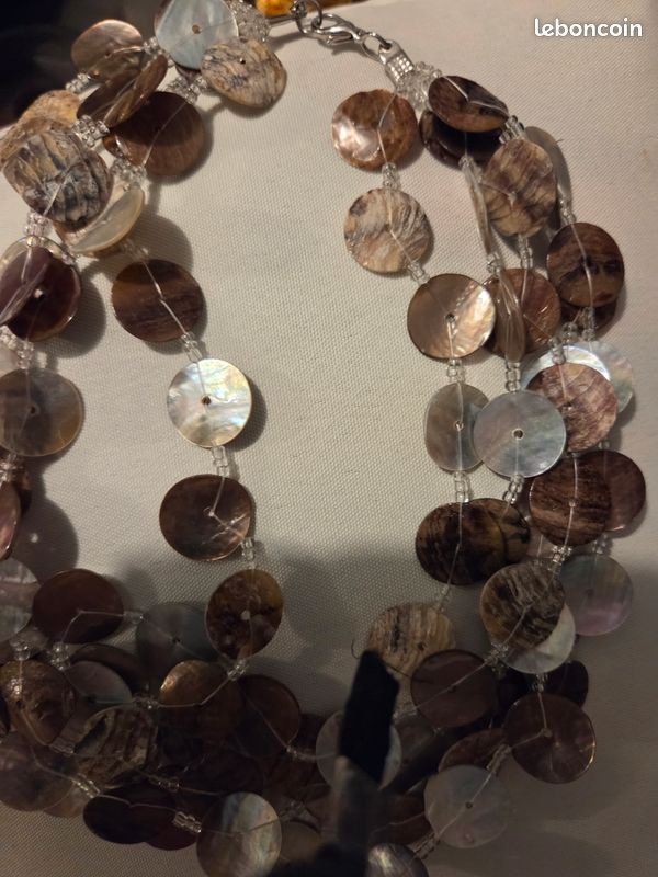 Collier ras de cou 37 cm nacré (image 1)