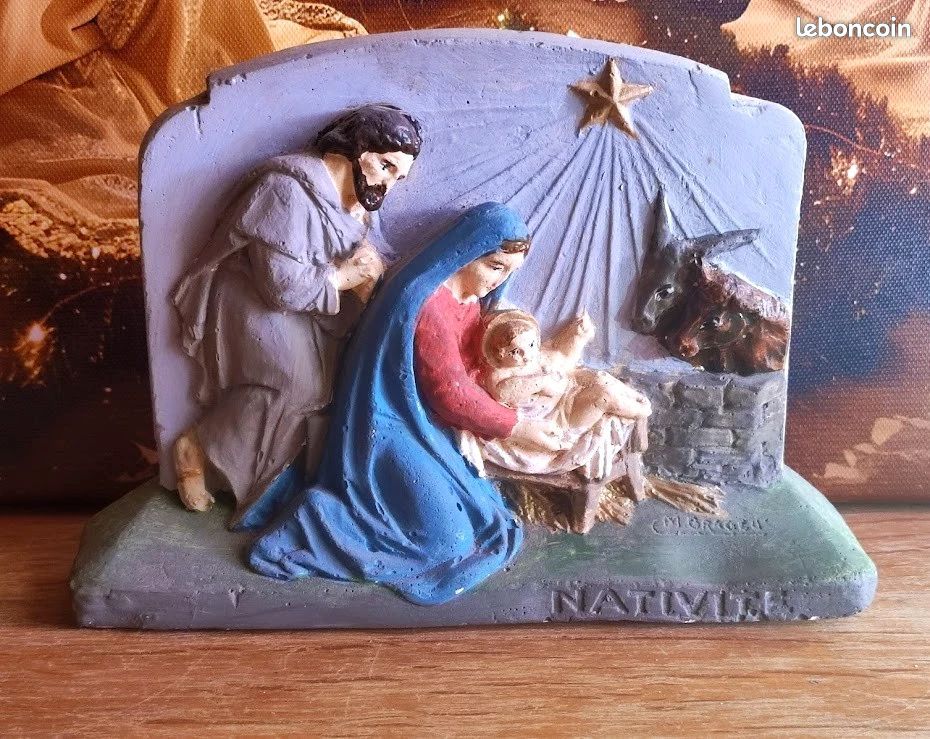 Bas relief bois claire crèche Azur | vente en ligne sur