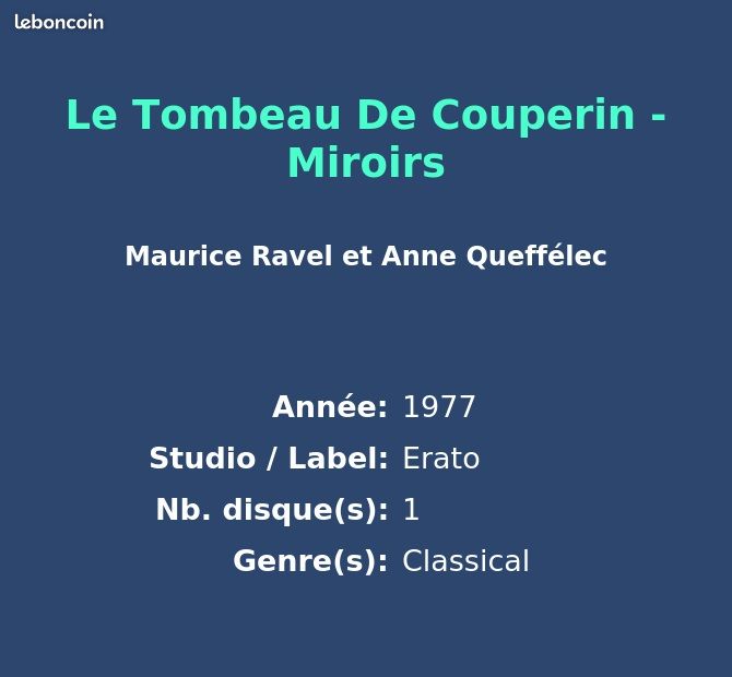 Le Tombeau De Couperin - Miroirs (image 2)