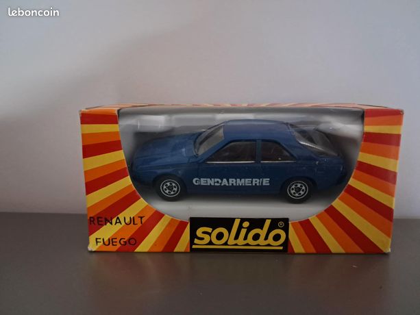 Solido 1/43 Renault Fuego Gendarmerie Bleu - ZC723, Réf 1203, Occasion (Boîte Défraîchie)