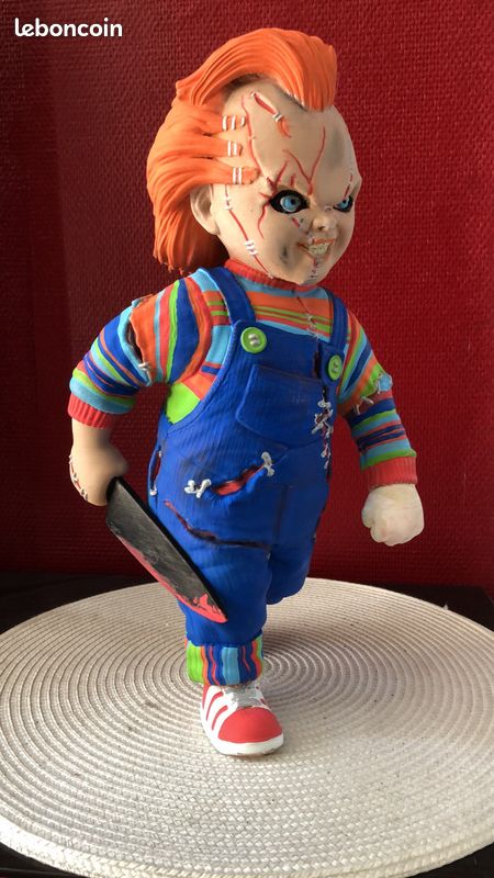 Personnage 40cm Chucky 3D résine peinture unique fait main (image 1)