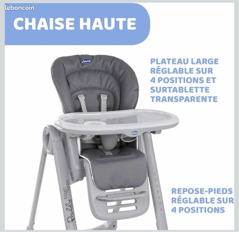 Chicco Polly Magic Relax Chaise Haute Bébé Évolutive et Pliable à 4 Roues (image 6)