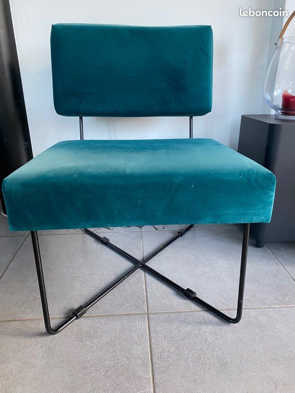 Fauteuil vert canard (image 3)