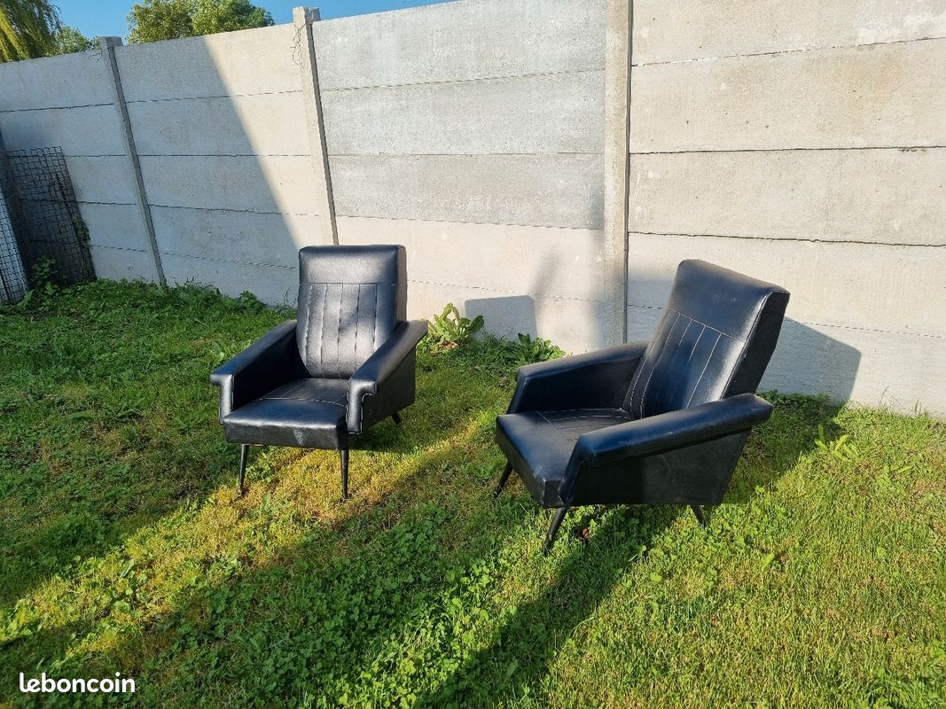 Paire de fauteuil année 65 70 (image 1)