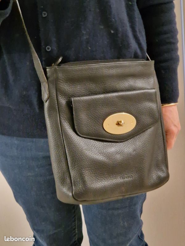 Sac à Main Ou Bandoulière Sabatier En Cuir Noir - Style Sac De Soirée - Occasion Très Bon état