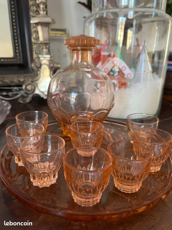 Service Rosaline Arcoroc – Carafe + 8 verres + plateau (image 3)