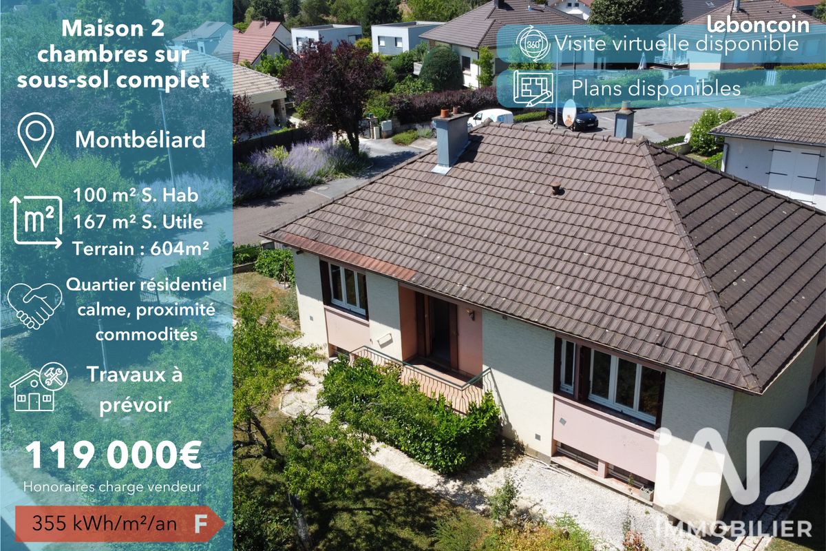 Maison 5 pièces 100 m² · à Montbéliard · 100 m² · 119 000 €