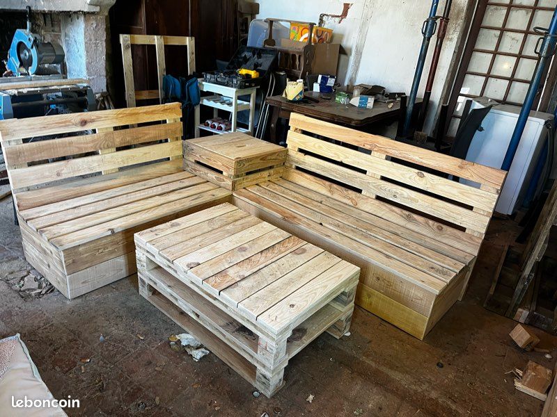 Salon de jardin en palette 5 place (image 1)