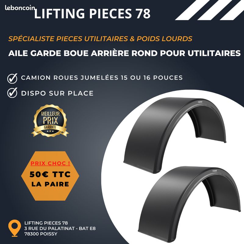 Garde boue camion - Aile arrière Pare boue camion utilitaires (image 2)