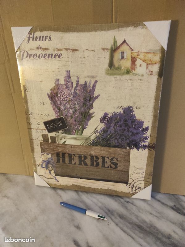 Décoration murale extérieur Tableau - Lavande - Fleurs - Peinture à l