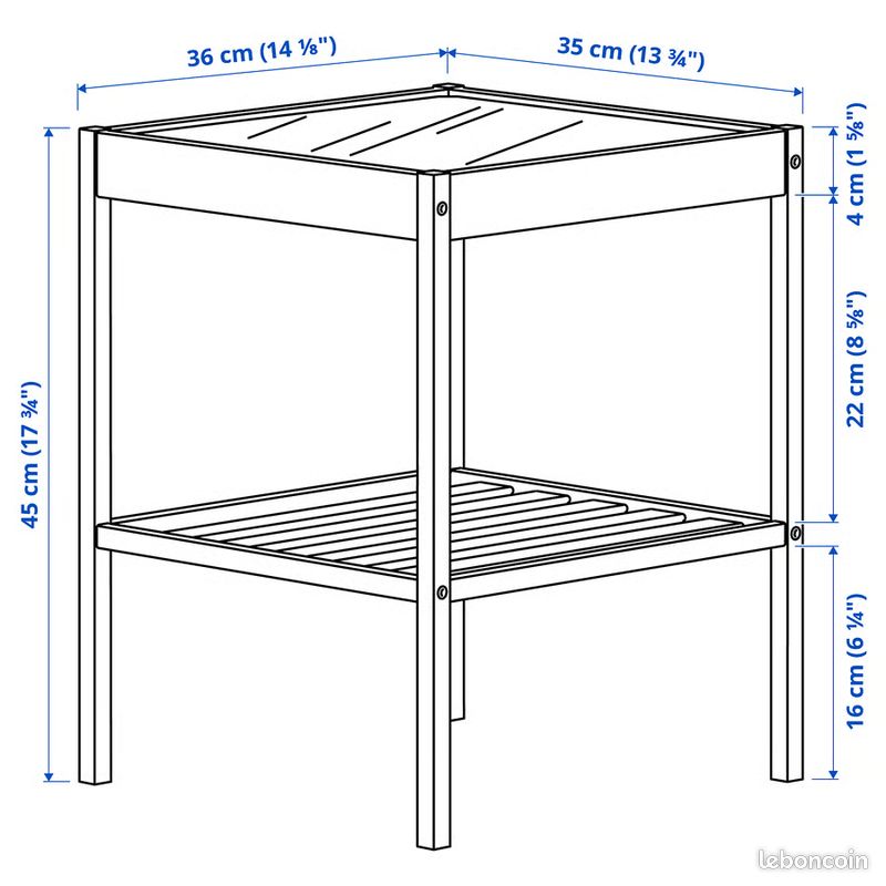 Table de chevet table d’appoint NESNA IKEA en bambou (image 2)