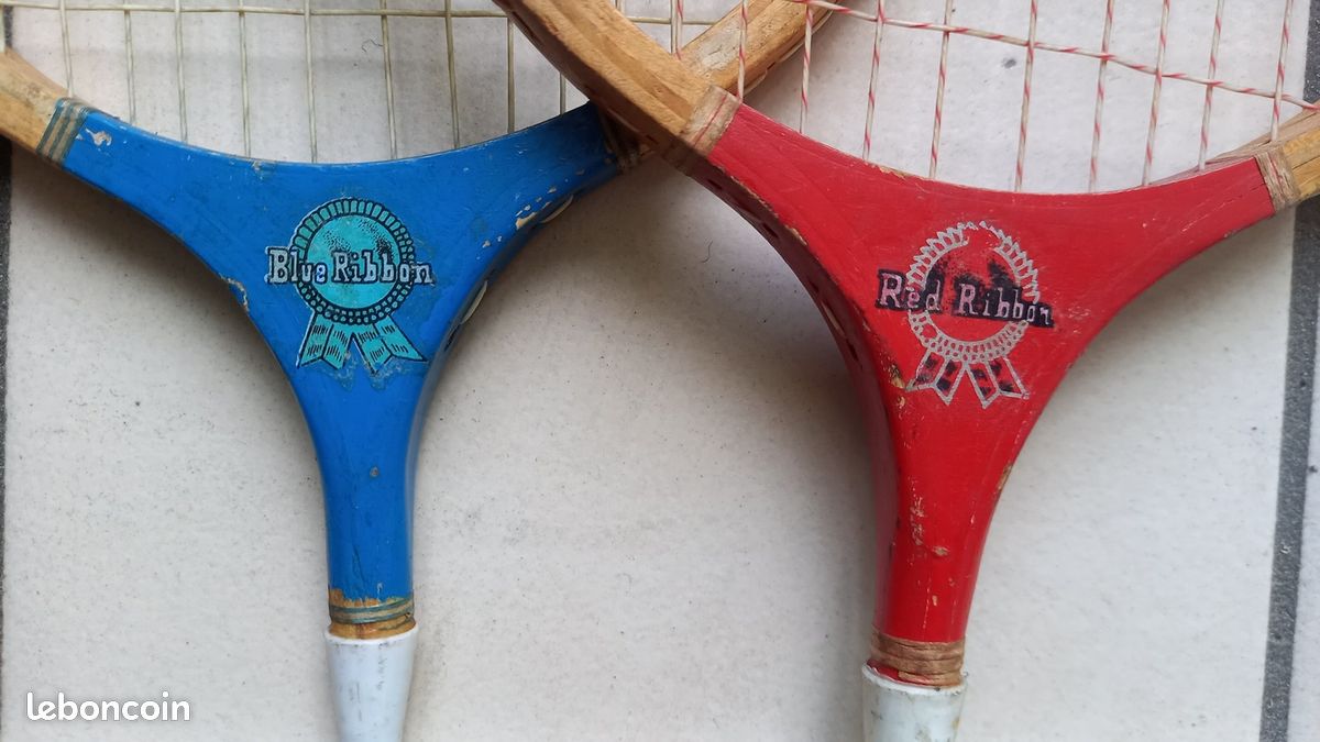 Paire De Raquettes De Badminton ODC – Bois – Vintage – Fabriquées En France