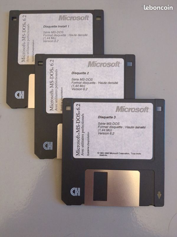 Disquette ms-dos 6.2 (image 1)