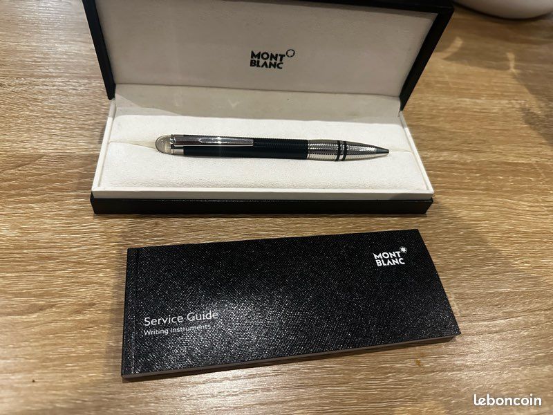 Stylo bille mont blanc starwalker doué platinium rare montblanc (image 1)