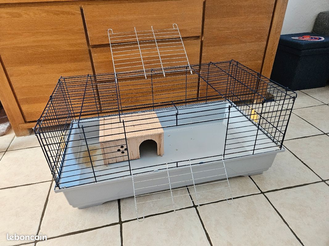 Grande cage pour rongeurs 100x55cm en très bon état (image 1)