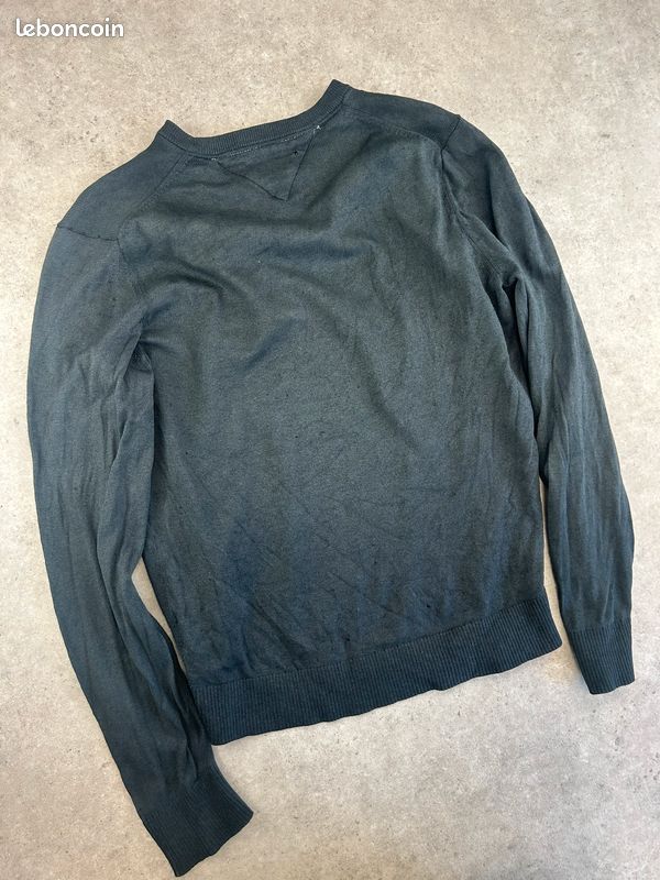 Pull Tommy Hilfiger Gris pour homme M #PTH.058 (image 8)