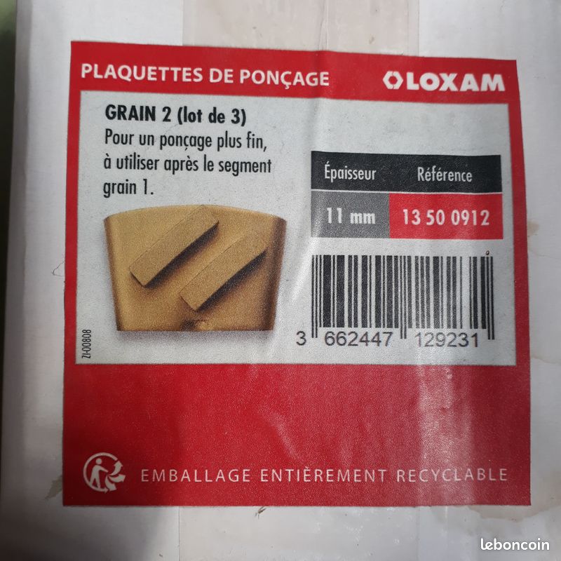 2 paquets de 3 Plaquettes de ponçage pour surfaceuse de sol béton (image 1)