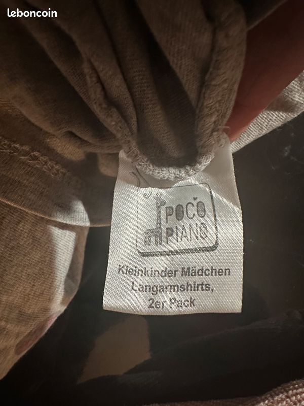 T-shirt gris motifs lettres 86/92 cm (image 6)