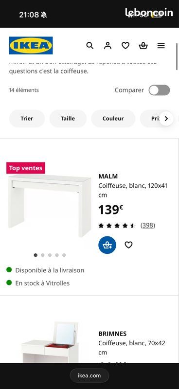 Coiffeuse siège miroir (image 5)