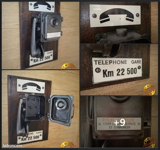 Ancien Téléphone de Gare SNCF converti en Boite à Clefs / Clés dans un Esprit Industriel... Design & Created by Fingercut Modèle Unique Disponible à La Vente 320 euros (Envoi Possible) (image 1)