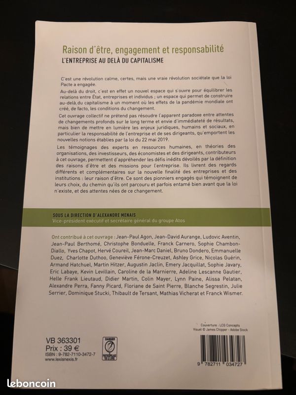 Raison d’être, engagement et responsabilité – Alexandre Menais – LexisNexis (image 2)