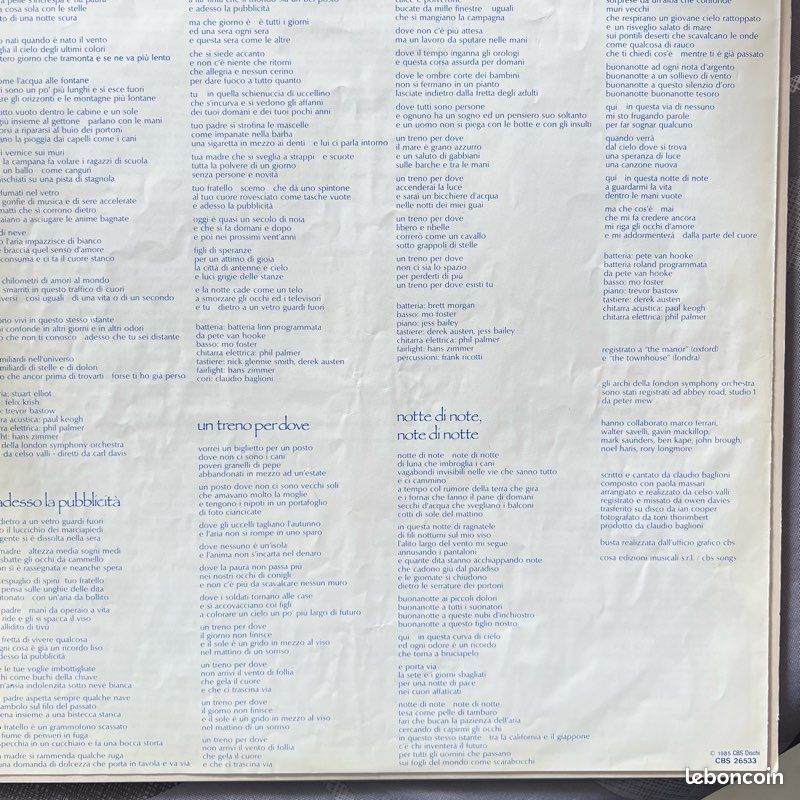 LP12" de Cláudio Baglioni (image 9)