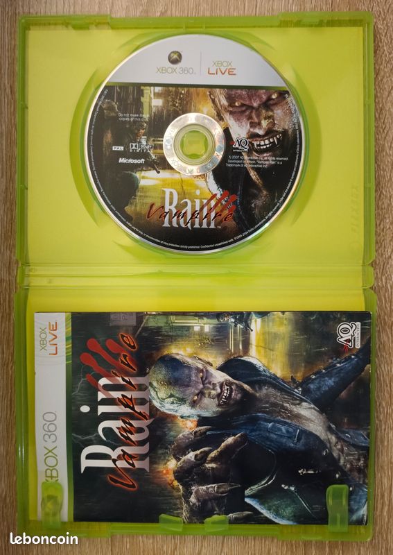 Jeu Vampire Rain - Xbox 360/One/Series X FR Complet