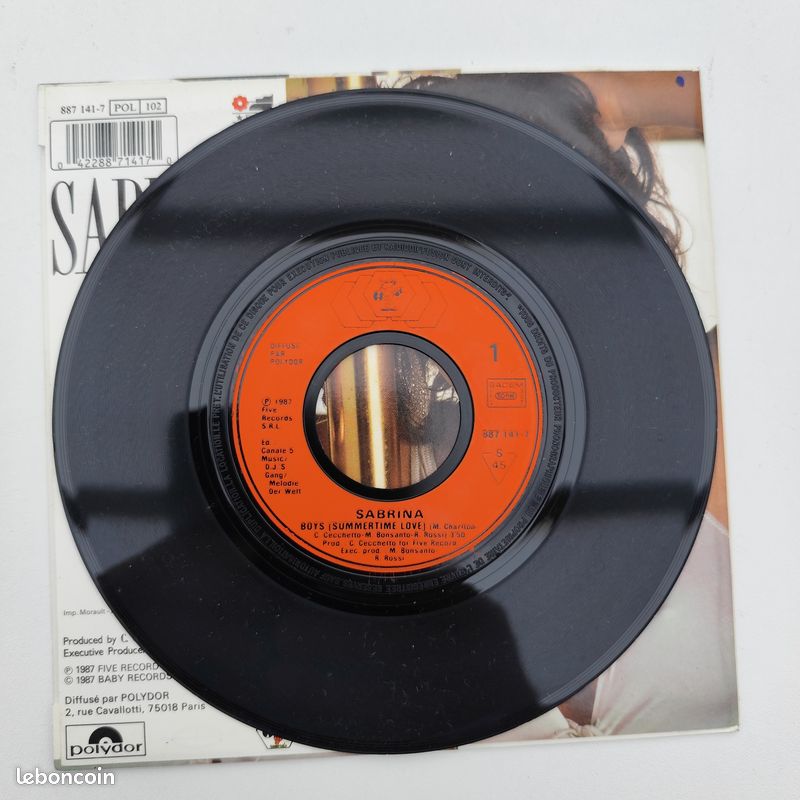 Vinyle 45 tours - Sabrina - Boys (summertime love) (image 3)