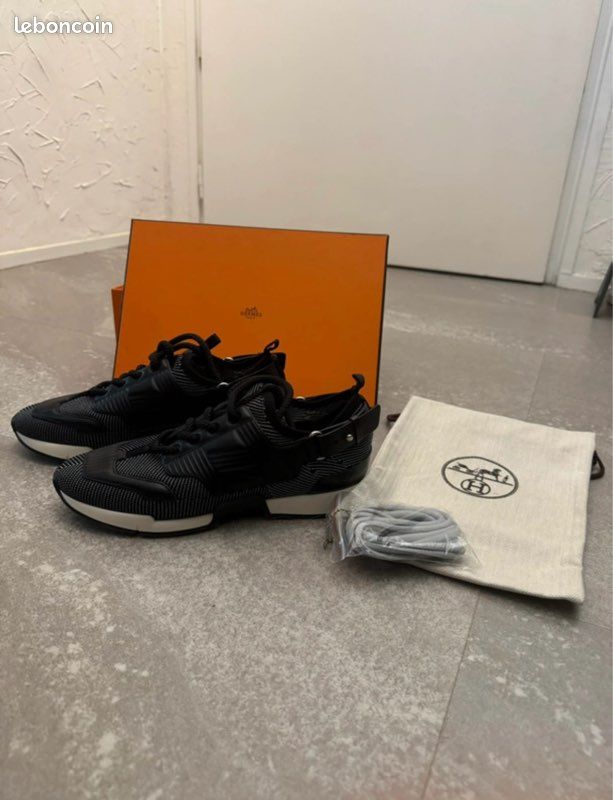 Baskets De Course Hermès Noires - Taille 38 (IT 38) Neuves Avec Boîte - Fabriqué En Italie