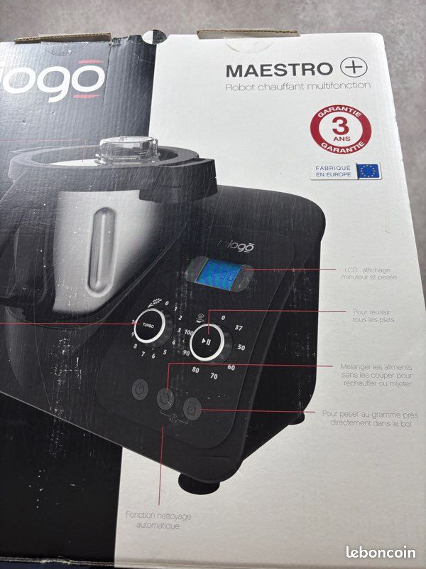 Robot de cuisine Miogo Maestro+ de BOULANGER multifonctions 8 personnes/ kit complet / noir (image 6)