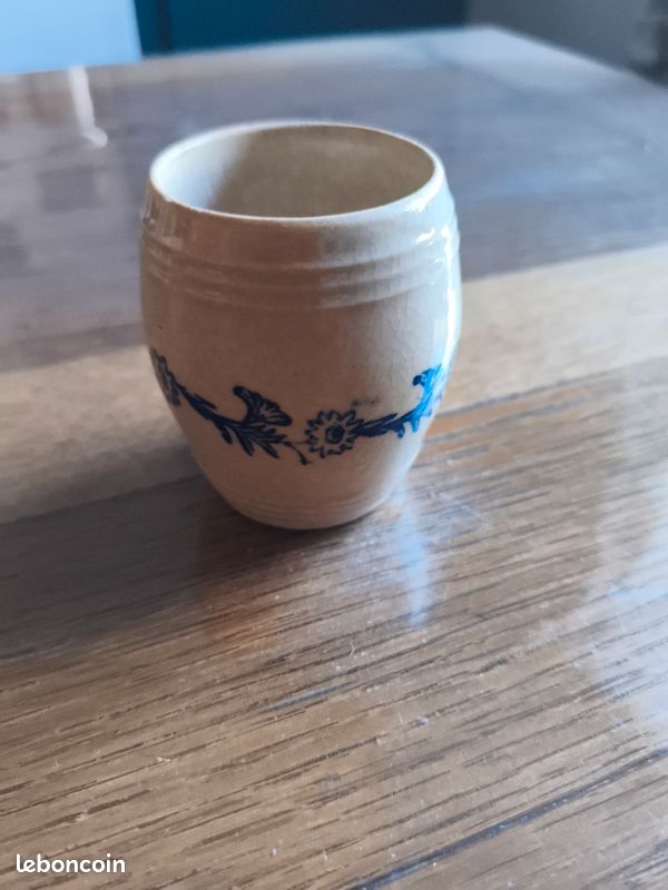 Authentique petit pot à crème en grès - Collection Vintage (image 7)