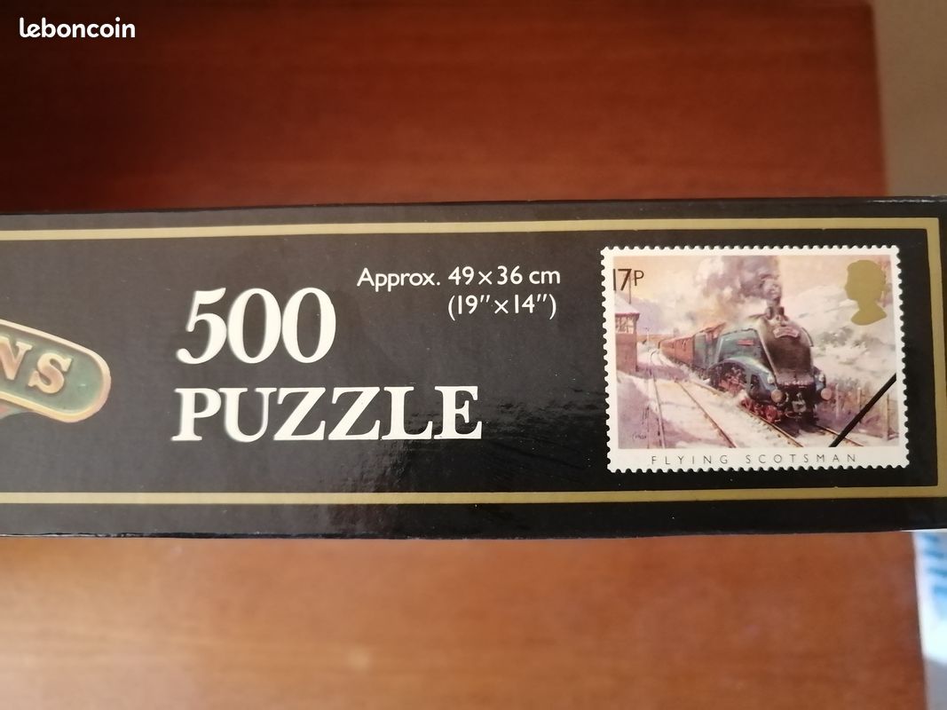 2 puzzles de 500 pièces - Timbres anglais locomotives - Flying Scotsman / Royal Scot (image 3)