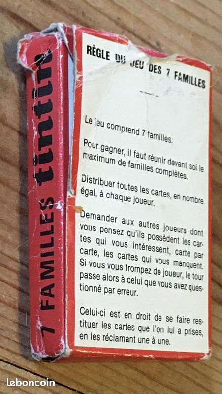 Tintin Jeu des 7 Familles 1983 Boite+Complet (image 3)