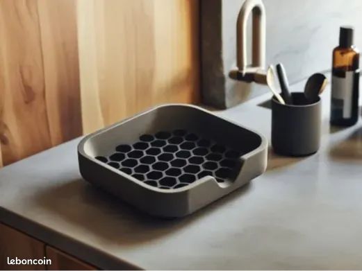 Porte-éponge design moderne | Accessoire cuisine | Rangement évier (image 1)