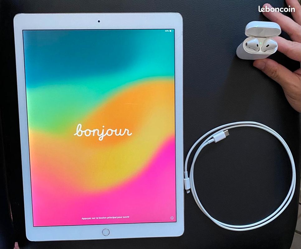 Vente Ipad Pro 12,9 pouces + Aipods et câble de charge offert à l’acheteur (image 1)