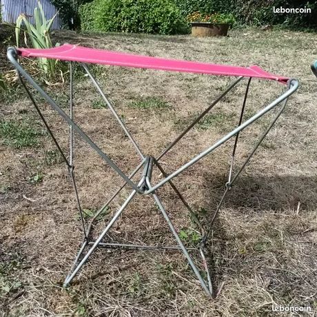 2 Sièges De Pêche Pliants Anciens En Tissu - Occasion, Fonctionnels, Idéaux Extérieur