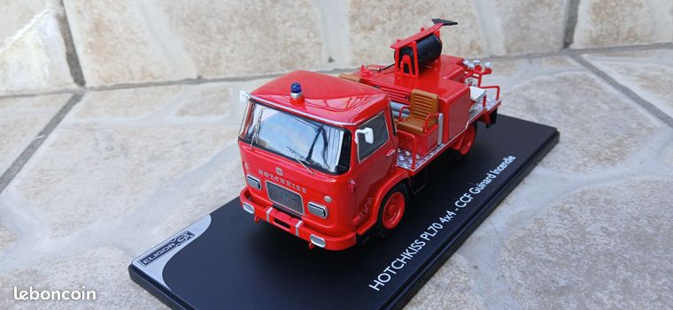 Eligor 1/43 – Hotchkiss PL70 Pompiers 4x4 CCF Guinard (collection, état Correct)