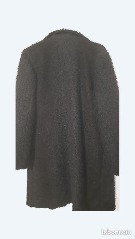 Manteau pilou noir neuf (image 1)