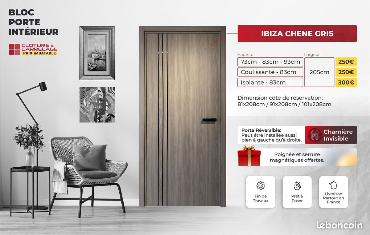 DESTOCKAGE 🚪 Bloc Porte Intérieure – Quantité Limitée (image 2)