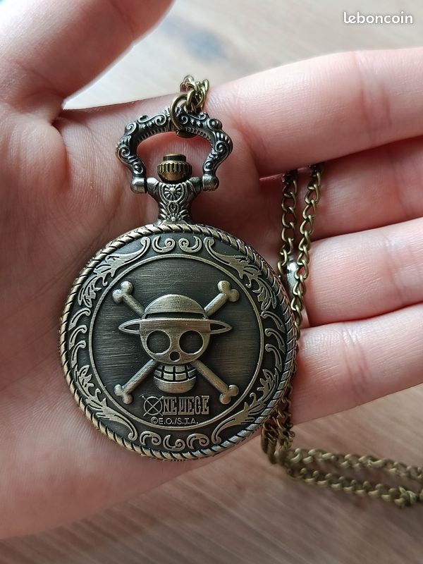 Montre Pendentif De Poche Ronde Bronze – Fantaisie Unisexe, Neuve