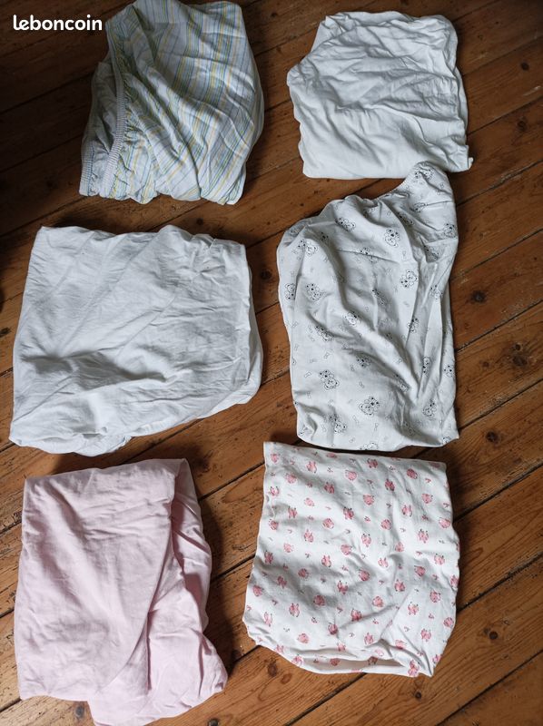 Draps housse lit parapluie ou lit bébé (image 1)