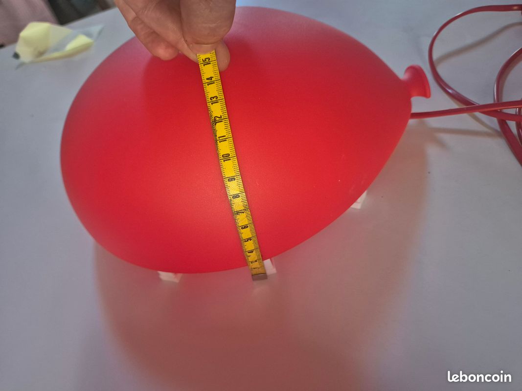 Lot de 3 luminaires applique ballon rouge ikea dromminge année 90 vintage (image 2)