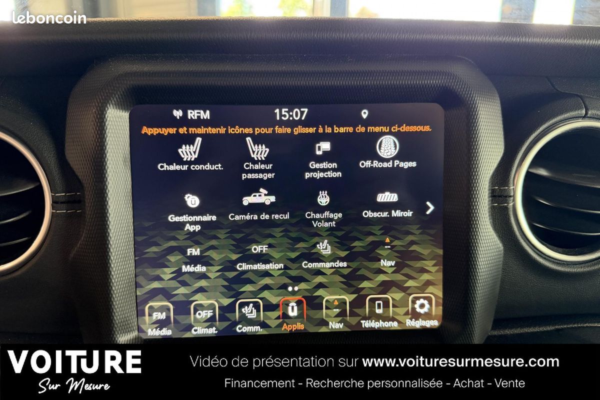 JEEP GLADIATOR 3.0 V6 MultiJet 264 OVERLAND - CTTE - 4 PLACES (image 12)
