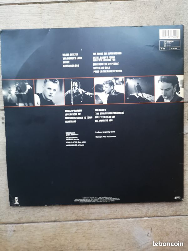 U2 Rattle And Hum 2 x Vinyles (image 2)