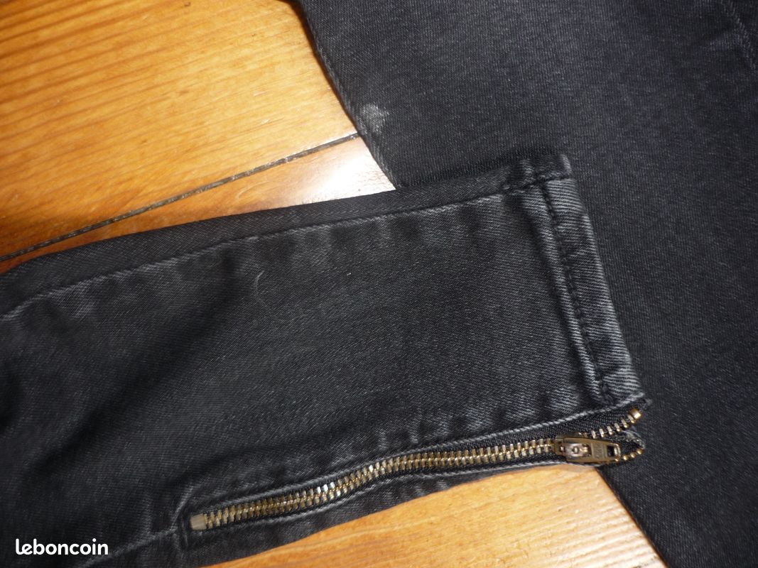Jean noir à zip MANGO taille 36 (senora) (image 2)