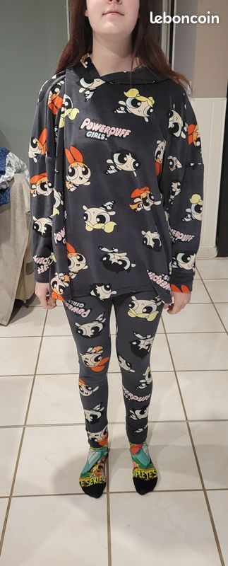 Pyjama Vintage Femme Nick & Nora Motif Planète Terre Taille M - 100% Coton - Rare Et En Très Bon état